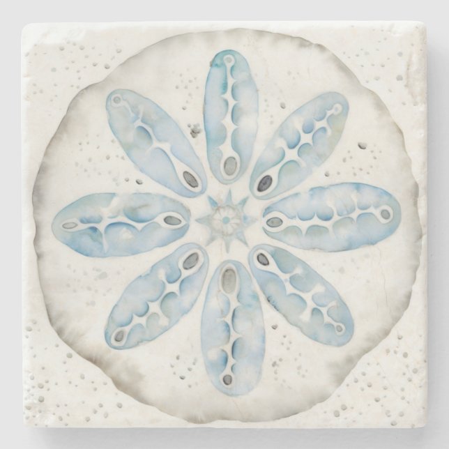 Sand Dollar Summer Drink Coaster (Front)