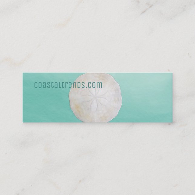 Sand Dollar Watercolor Mini Business Card (Front)