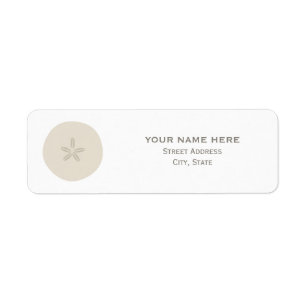 Sand Dollar Wedding Address Label