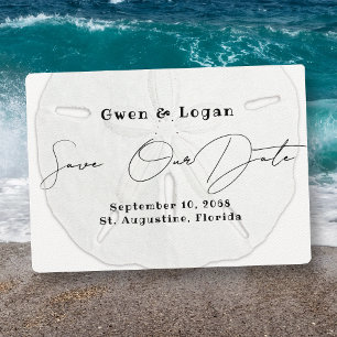 Sand Dollar Wedding Save Our Date Cards