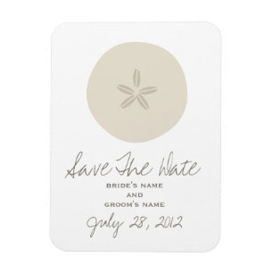 Sand Dollar Wedding Save The Date Magnet