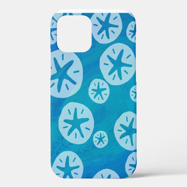 Sand Dollar White and Blue Pattern Case-Mate iPhon iPhone Case (Back)