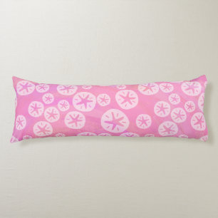 Sand Dollar White and Pink Body Cushion