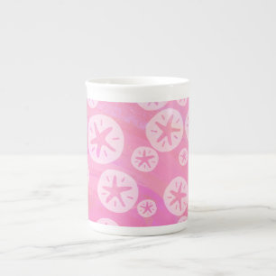 Sand Dollar White and pink Bone China Mug