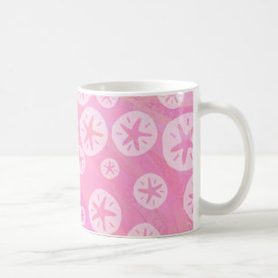 Sand Dollar White and pink Coffee Mug