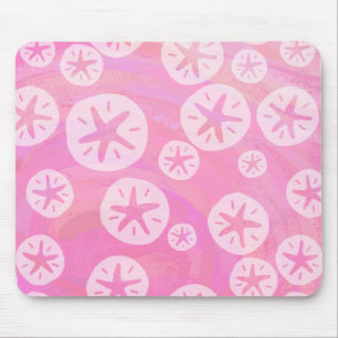 Sand Dollar White and pink Mouse Mat