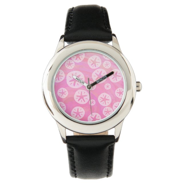 Sand Dollar White and pink Watch (Front)
