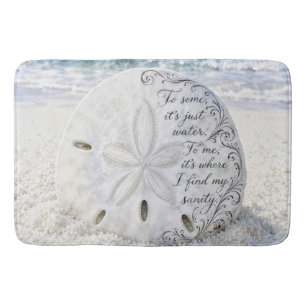 Sand Dollar with Inspirational Quote Bath Mat