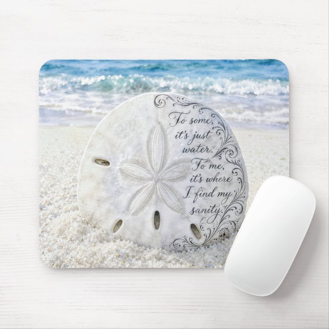Sand Dollar with Inspirational Quote Mouse Mat (With Mouse)