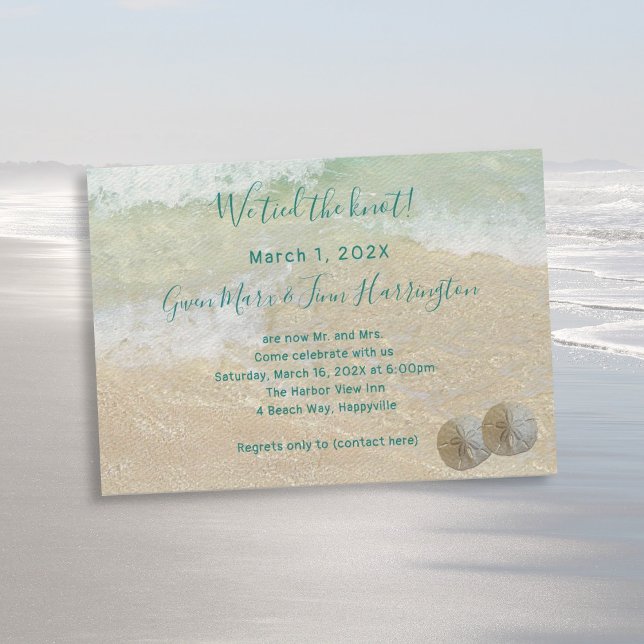 Sand Dollars Private Ceremony Tied the Knot  Invitation (Creator Uploaded)