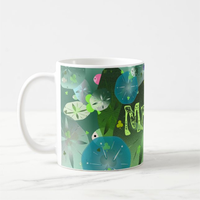 Sand Dollars, Sea Horses and Shamrocks, Oh My! Coffee Mug (Left)