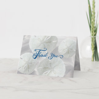 Sand Dollars Wedding Thank You Message Card