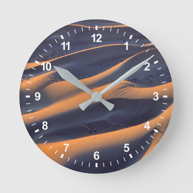 Sand Dune Abstract Round Clock (Front)