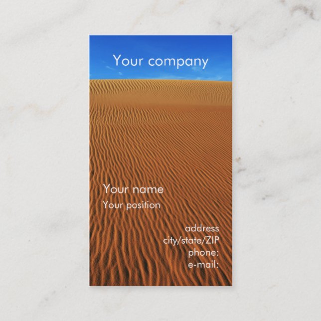 "Sand dune" business card (Front)