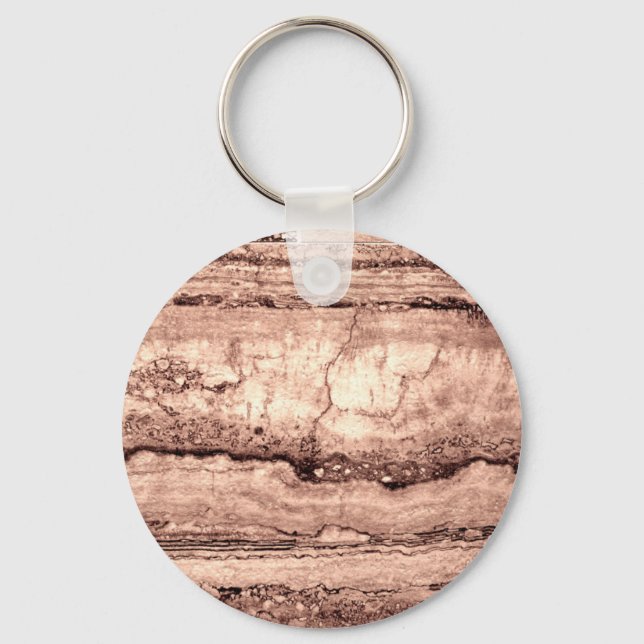  Sand Dune Granite, tan brown stone rocks Key Ring (Front)