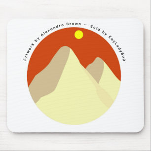 Sand Dunes Amongst Orange Sky Mouse Mat