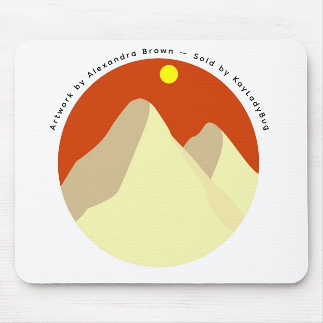 Sand Dunes Amongst Orange Sky Mouse Mat (Front)