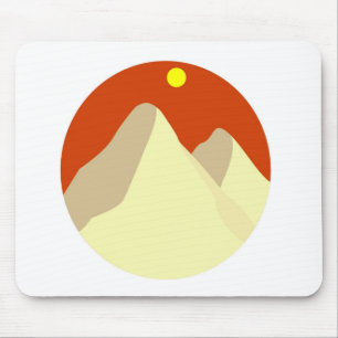 Sand Dunes Amongst Orange Sky Mouse Mat