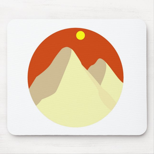 Sand Dunes Amongst Orange Sky Mouse Mat (Front)