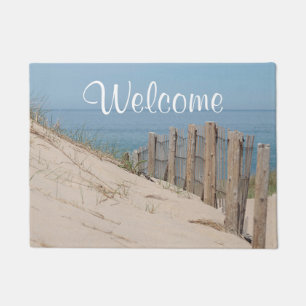 Sand dunes and beach fence doormat