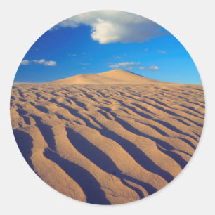 Sand Dunes and Clouds Classic Round Sticker