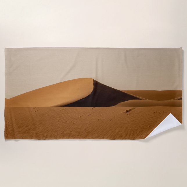 Sand Dunes Desert Landscape Beach Towel (Front)
