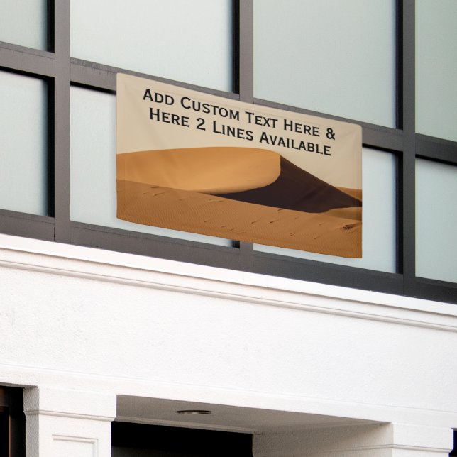 Sand Dunes Desert Landscape Custom Text Banner (Outside Building)