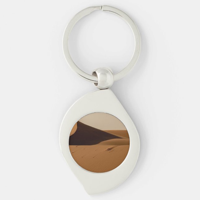 Sand Dunes Desert Landscape Key Ring (Front)
