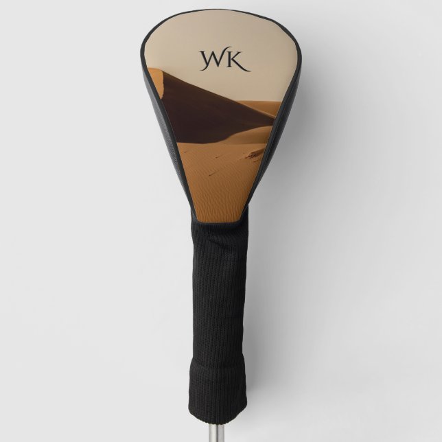 Sand Dunes Desert Landscape Monogram Golf Head Cover (Front)