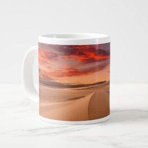 Sand Dunes in the Desert at Sunset Large Coffee Mug