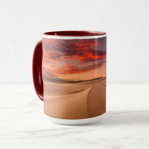 Sand Dunes in the Desert at Sunset Mug
