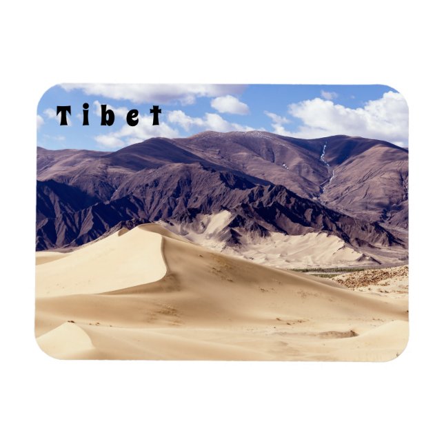 Sand dunes near Samye Monastery - Tibet Magnet (Horizontal)