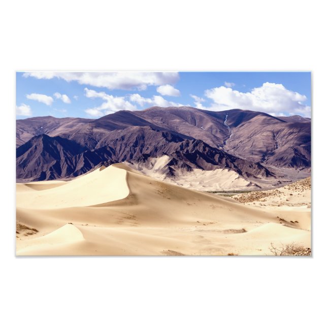 Sand dunes near Samye Monastery - Tibet Photo Print (Front)