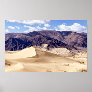 Sand dunes near Samye Monastery - Tibet Poster