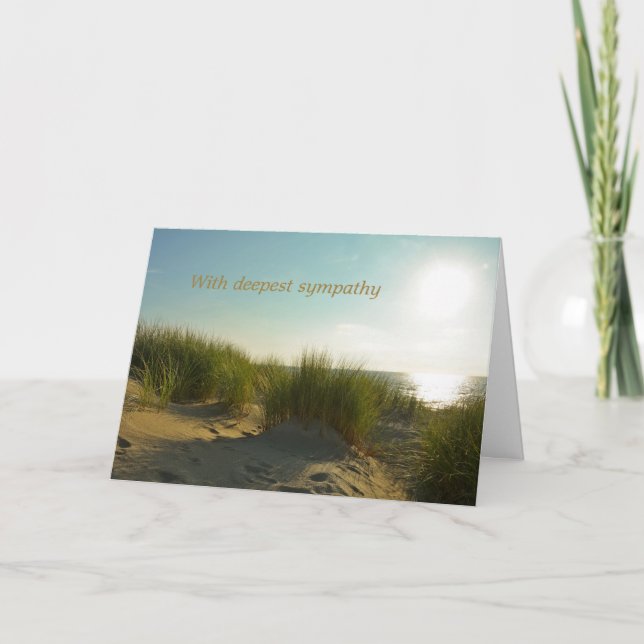 Sand dunes  with sun -  With deepest sympathy Card (Front)