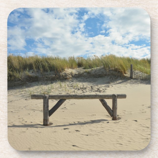 Sand dunes with wooden fence coaster (Front)