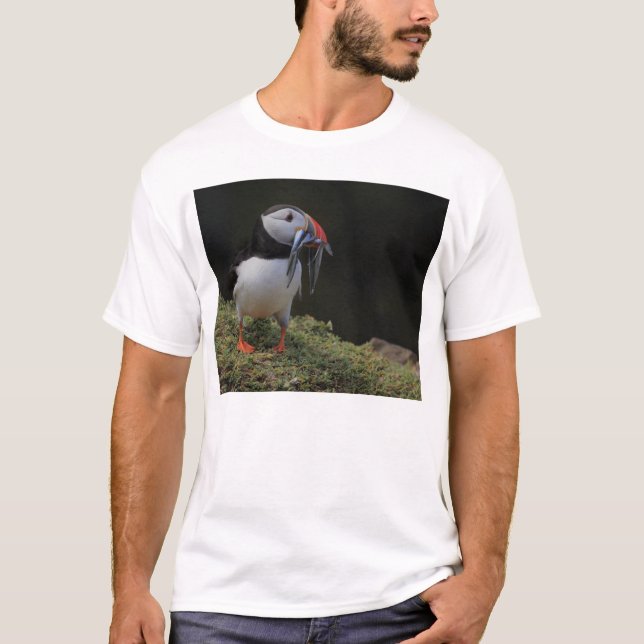 Sand Eel and Puffin T-Shirt (Front)