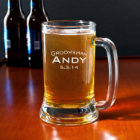 Sand Etched 16 oz Groomsman Beer Mug