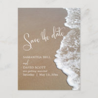 Sand & Foam Beach Wedding Save the Date 1b