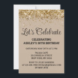 Sand Gold Glitter 30th Birthday Let's Celebrate Invitation<br><div class="desc">Black Tan Gold Glitter Invite,  30th Birthday Party invitation Thirty,  Let's celebrate digital Any Age,  Instant download Forty Fifty Sixty,  Personalised 21st 40th 50th 60th,  Elegant Milestone template Sweet 16,  Custom 18th Glam Golden Confetti,  Adult Calligraphy Modern Stylish script,  Chic trendy simple for her,  Sand 16th quinceanera 15th celebration</div>