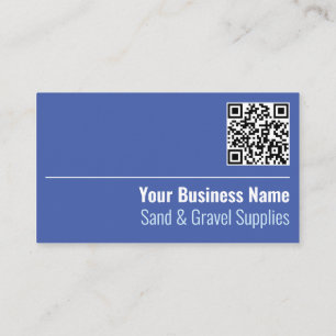 Sand & Gravel Supplies QR Code Business Card