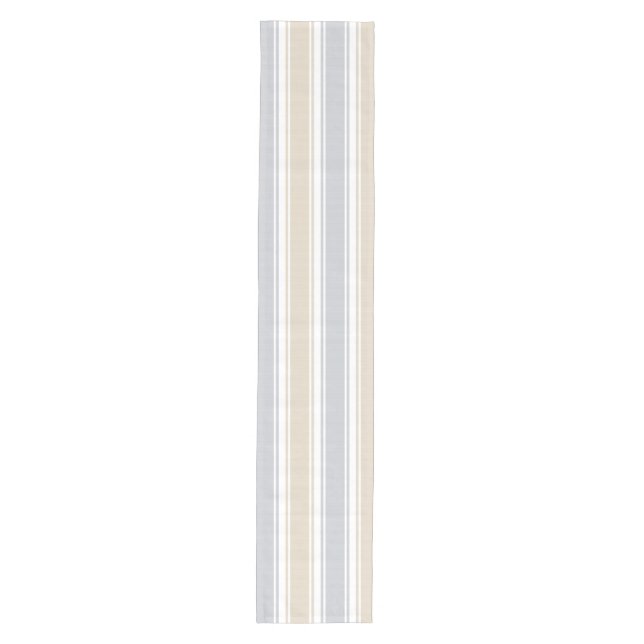 Sand & Grey Double Striped Medium Table Runner (Front)