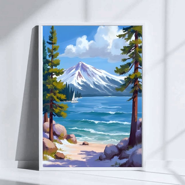 Sand Harbour Beach Lake Tahoe Painting Poster (Creator Uploaded)