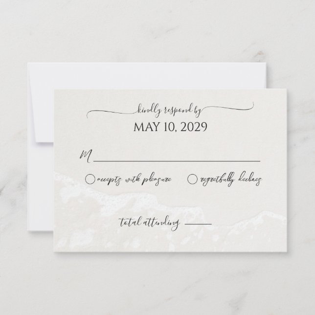 Sand Heart Beach Wedding Response (Front)