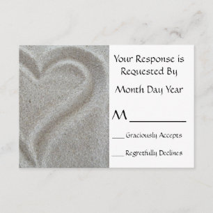 Sand Heart RSVP Card