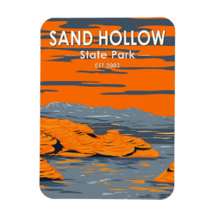 Sand Hollow State Park Utah Vintage Magnet