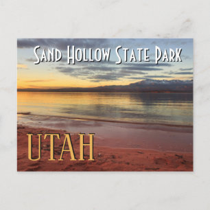 Sand Hollow Utah Sunset Postcard