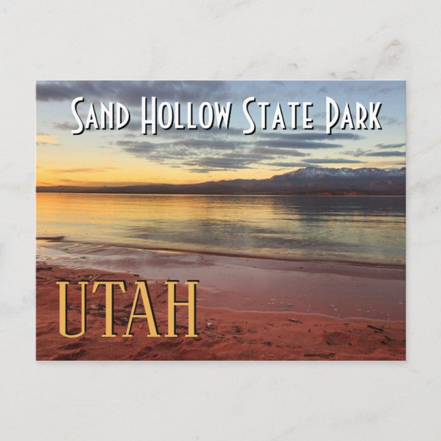 Sand Hollow Utah Sunset Postcard (Front)