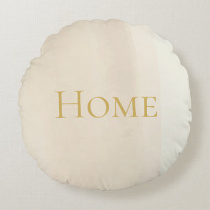 Sand Horizon Watercolor Round Cushion