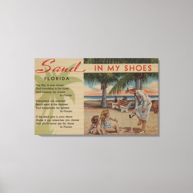 Sand in my Shoes & Florida PoemFlorida Canvas Print (Front)